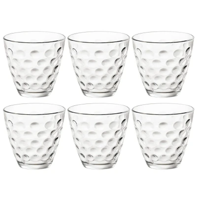 Image of Bormioli Rocco Glasses Dots Transparent 250 ml 6 Pieces