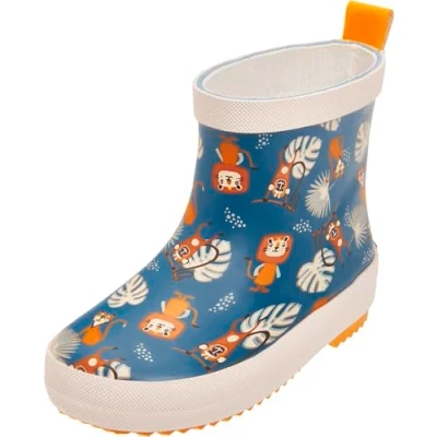 Image of Playshoes Halbschaft Dschungel Unisex Wellies for kids, Size: 7K, Petrol Synthetics
