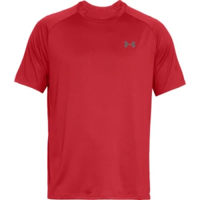 Image of Under Armour UA TECH 2.0 SS TEE Basic Tshirt, Men&#039;s, Size: Medium, Red/graphite