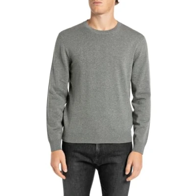 Image of Replay MESH Jumper, Men&#039;s, Size: Small, Grey metal melange
