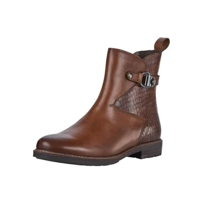 Image of Marco Tozzi Ankle boots, Women&#039;s, Size: 5, Cognac comb Leather/synthetics
