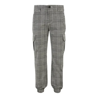 Image of Urban Classics Glencheck JOG Cargo trousers for kids, Size: 5 6y, Black white