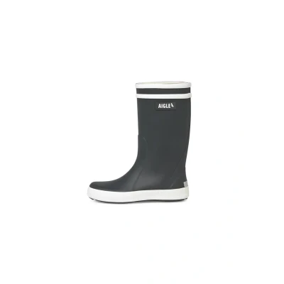 Image of Aigle Unisex Kid&#039;s Lolly Pop 2 Rain Boot, Navy Blue White, 11.5 UK Child