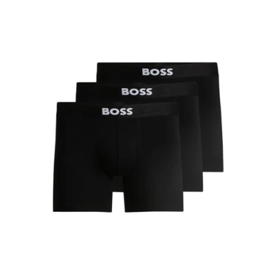 Image of BOSS Boxer Brief 3P ONE Pants, Men&#039;s, Size: XS, Black