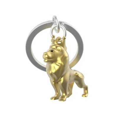 Image of Metalmorphose Lion Keychain MTM275 01, Gold, One Size, Modern