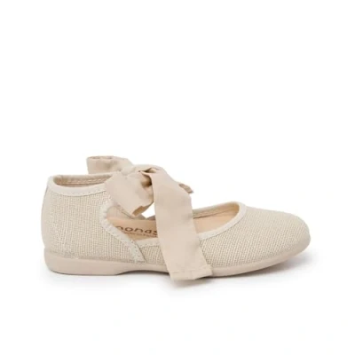 Image of Pisamonas Escotada CON Lazada Baby shoes for kids, Size: 12.5K, Beige