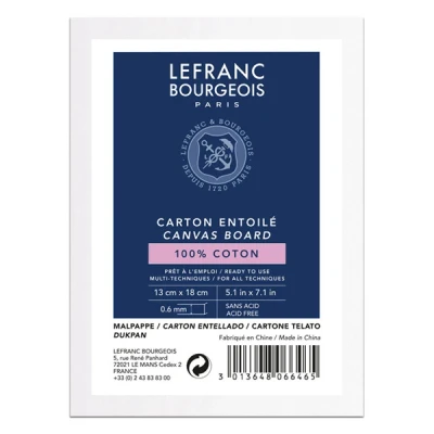 Image of Lefranc &amp; Bourgeois Malpappe, Cotton, weiß, 13 x 18 0,6 cm