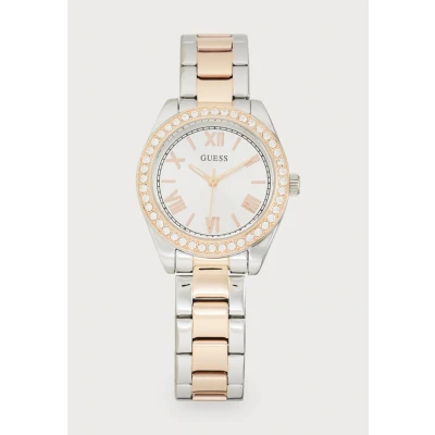 Image of GUESS Two Tone Analog Watch, Multicolour, bracelet