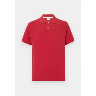 Image of Pepe Jeans Essential Contrast LOGO Polo shirt, Men&#039;s, Size: Large, Rugby red