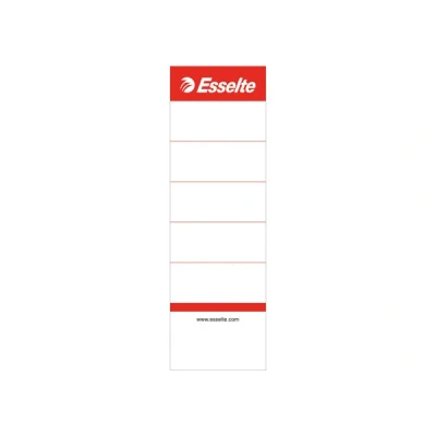 Image of Esselte Printable Spine Label for Lever Arch Files, 75 mm Spine, 50 x 158 mm, Cardboard, 81080 White, 100 Pieces