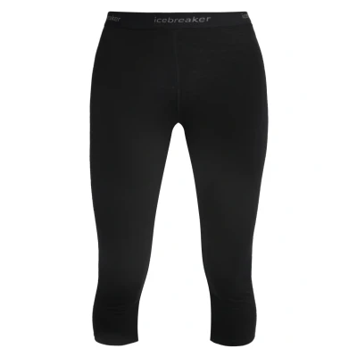 Image of icebreaker Merino 200 MID Weight Oasis 3/4 Base layer Black, Women&#039;s, Size: XS, Black