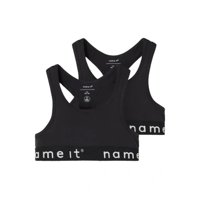 Image of Name it Nkfshort 2 PACK Bustier for kids, Size: 9 10y, Black