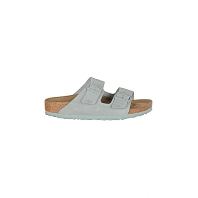 Image of Birkenstock Arizona LEVE Regular Unisex Slippers, Size: 4.5, Pure sage Suede