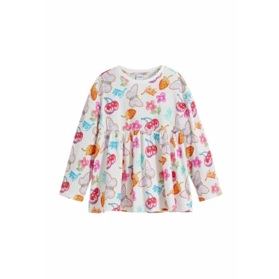 Image of Desigual Aline Fruit Long sleeved top for kids, Size: 7/8y, Multicoloured
