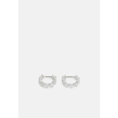 Image of Swarovski Millenia HOOP Triangle Earrings silvercoloured/transparent, Women&#039;s, Size: One Size, Silver coloured/transparent