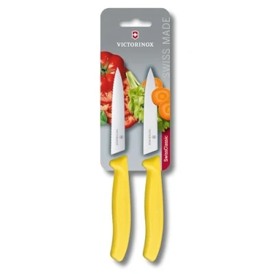 Image of Victorinox Paring Knife Set Swiss Classic Yellow 2 Piece