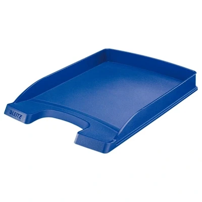 Image of Leitz Plus Letter Tray Slim 35 mm Pack of 10 Height 37 Dark Blue