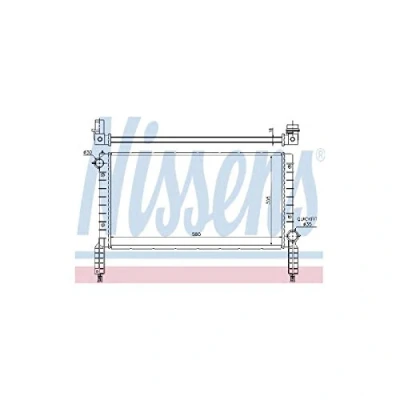 Image of Radiator, engine cooling NISSENS 61768