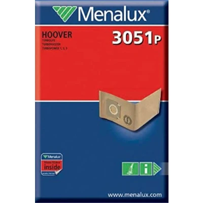 Image of Menalux by Electrolux. 3050P Pack of 5 Paper Dustbags &amp; 1 motor filter