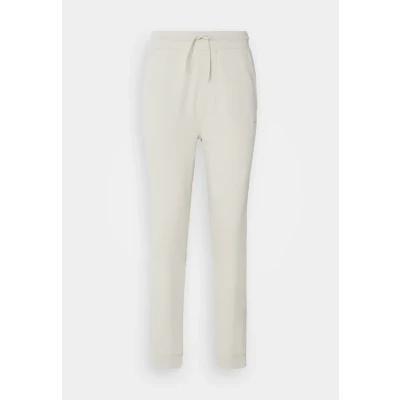 Image of BOSS Mens Sestart Cotton Terry Tracksuit Bottoms with Logo Patch, Light Beige271, 4XL