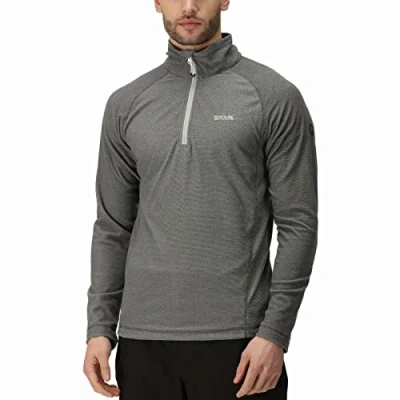 Image of Regatta Mens Montes 1/2 Zip Mini Stripe Outdoor Fleece Pullover
