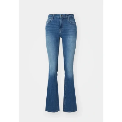 Image of ONLY Women&#039;s Flared Fit Jeans, Medium blue (medium denim), L / 30L
