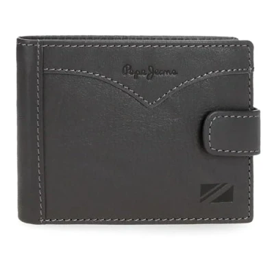 Image of Pepe Jeans Jacket Horizontal wallet with click Closure, One Size, Grey, closure