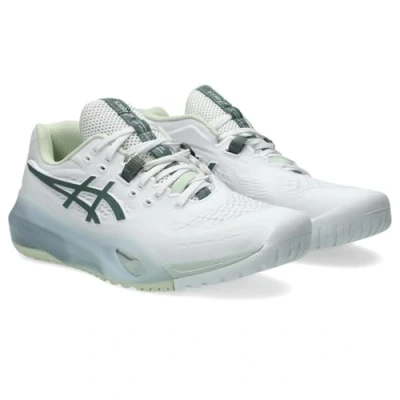 Image of Asics GEL Resolution X Multicourt tennis shoes, Women&#039;s, Size: 6, White/monument blue shoes