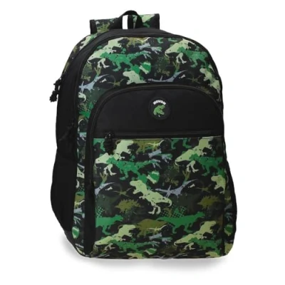 Image of Movom Raptors School Backpack Black 33x44x17cm Polyester 24.68L, Black/White, Backpack,