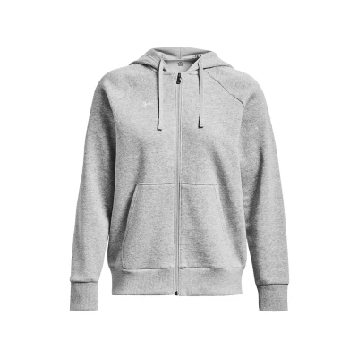 Image of Under Armour Rival Zipup sweatshirt Mod gray light heather white, Women&#039;s, Size: XL, white