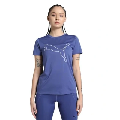Image of Puma TAD Essential LOGO TEE Sports Tshirt, Women&#039;s, Size: XL, Blue crystal