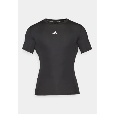 Image of adidas Performance Techfit Sports Tshirt, Men&#039;s, Size: Medium, Black