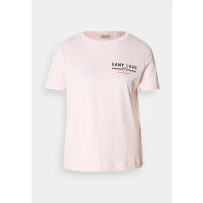 Image of GANT Graphic Basic Tshirt, Women&#039;s, Size: Small, Salmon
