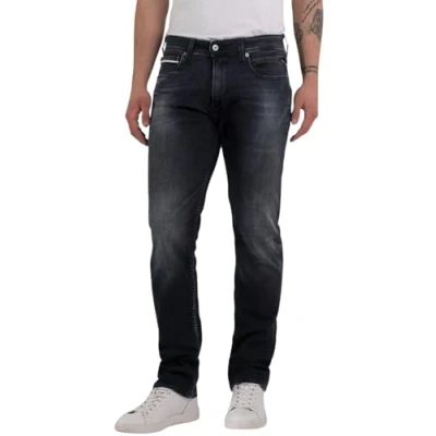 Image of Replay Grover Pants Slim fit jeans, Men&#039;s, Size: 29x32, Dark grey