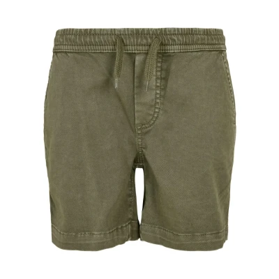 Image of Urban Classics Boy&#039;s Strech Twill Joggshorts Dress Shorts, Olive, 122/128, M