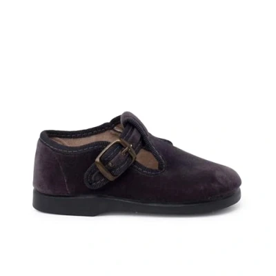 Image of Pisamonas Hebilla Ankle strap ballet pumps for kids, Size: 4.5K/5K, Gris Textile