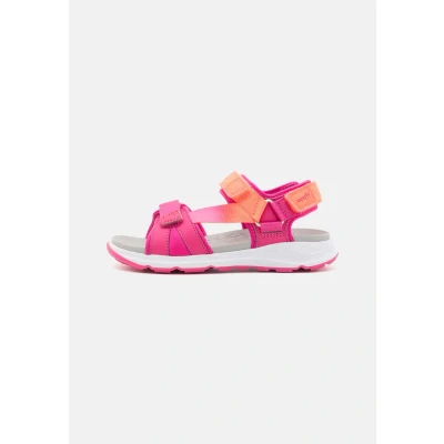 Image of Superfit Criss Cross Sandals for kids, Size: 4/4.5, Pink/orange Textile/synthetics