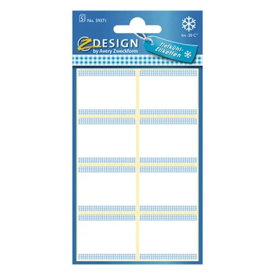 Image of Avery Zweckform 59546 Jam Labels, Removable Wall Stickers 12 Freezer Labels White