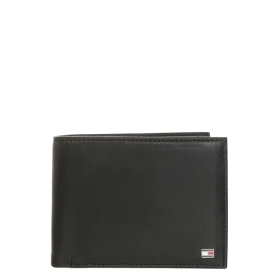 Image of Tommy Hilfiger Men Eton Wallet with Coin Compartment, Black (Black), OS