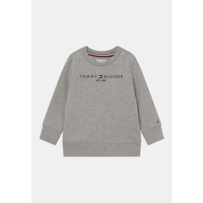 Image of Tommy Hilfiger Essential Unisex Sweatshirt for kids, Size: 6 9m, Light grey heather