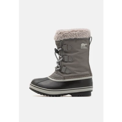 Image of Sorel YOOT PAC WP Unisex Laceup boots for kids, Size: 4, Quarry/dove Textile/synthetics