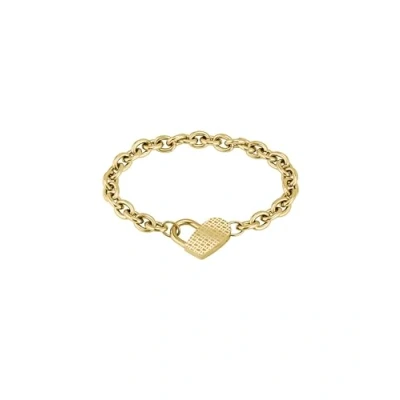 Image of BOSS LYG IP Chain Bracelet WITH Stamped Monogram Heart goldcoloured, Women&#039;s, Size: One Size, Gold coloured