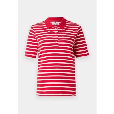 Image of Tommy Hilfiger REG Polo shirt, Women&#039;s, Size: Medium, Primary red/ecru