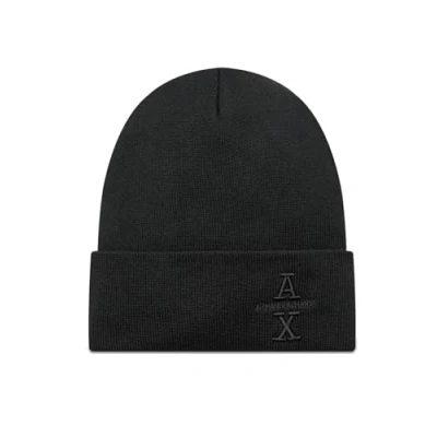 Image of Armani Exchange Cuculo Unisex Beanie, Size: One Size, Nero