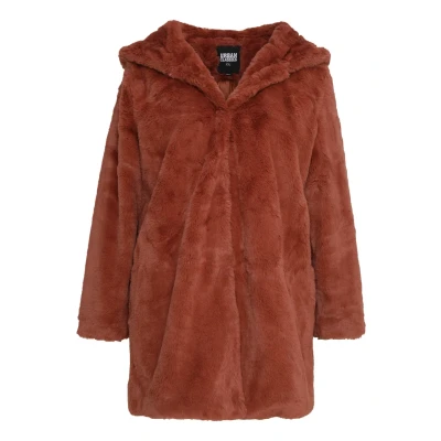 Image of Urban Classics Curvy Ladies Hooded COAT Winter coat, Women&#039;s, Size: XXL, Darkrose