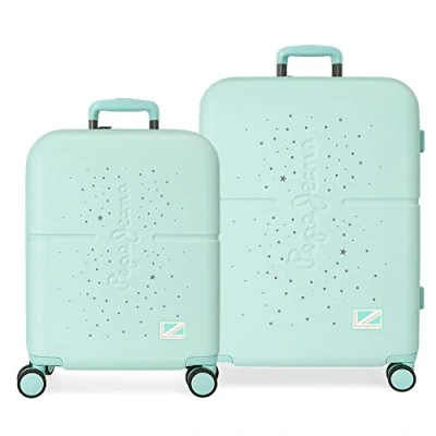 Image of Pepe Jeans Jane Suitcase, Turquoise, One Size, Luggage set