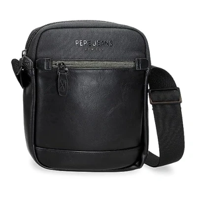 Image of Pepe Jeans greys Black Polyester shoulder Bags &amp; Toiletry Various Sizes, Black, One Size, bag