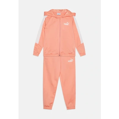 Image of Puma LOGO SUIT Unisex SET Tracksuit for kids, Size: 6y (5 6y), Pink fruit