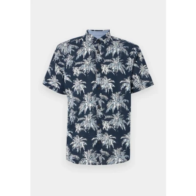 Image of TOM Tailor Printed Shirt, Men&#039;s, Size: Small, Navy blue