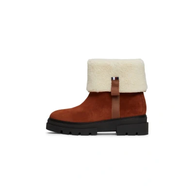 Image of Tommy Hilfiger Rolldown Winter boots, Women&#039;s, Size: 5, Cognac brown Suede